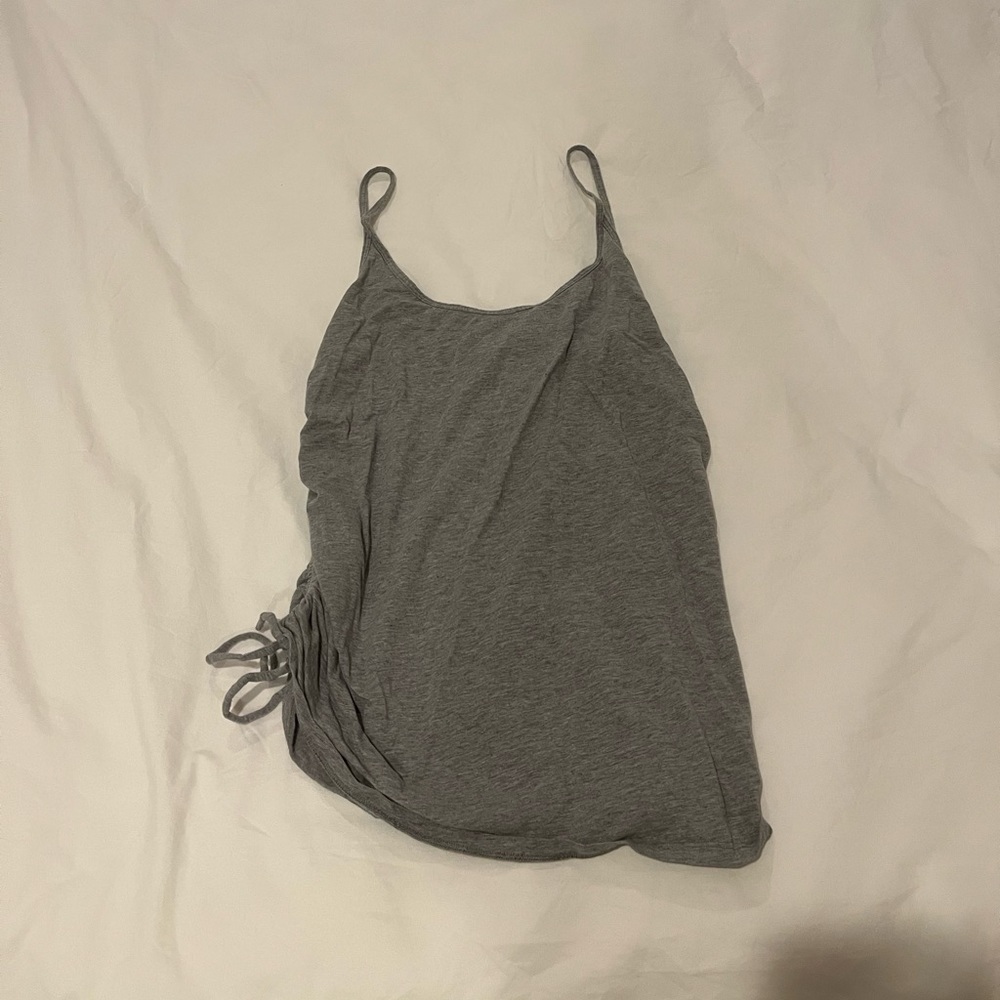 Lululemon gray ruched tank top
